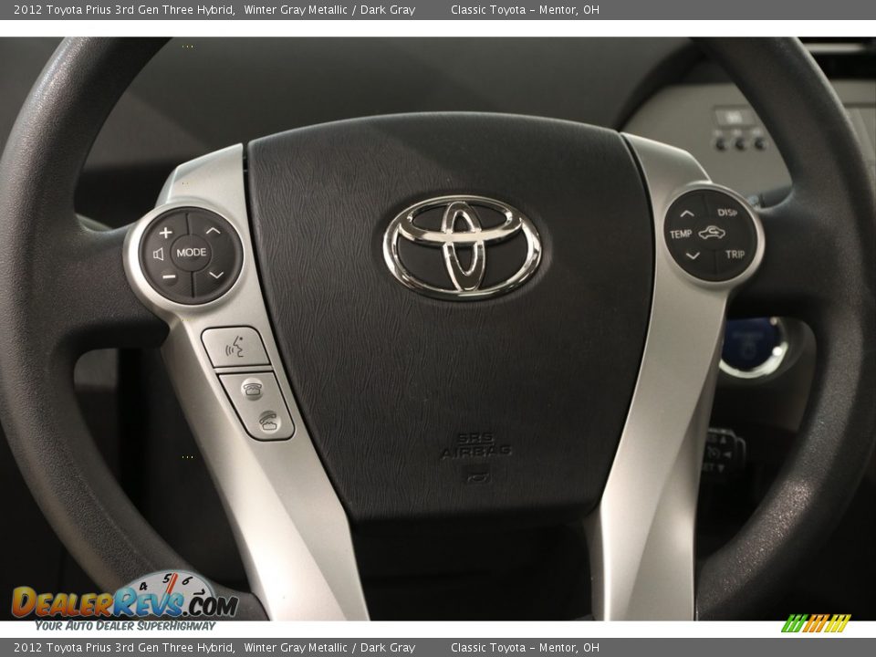 2012 Toyota Prius 3rd Gen Three Hybrid Winter Gray Metallic / Dark Gray Photo #7