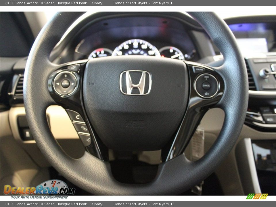 2017 Honda Accord LX Sedan Basque Red Pearl II / Ivory Photo #11