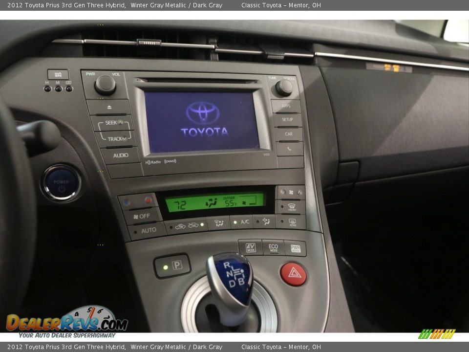 2012 Toyota Prius 3rd Gen Three Hybrid Winter Gray Metallic / Dark Gray Photo #9