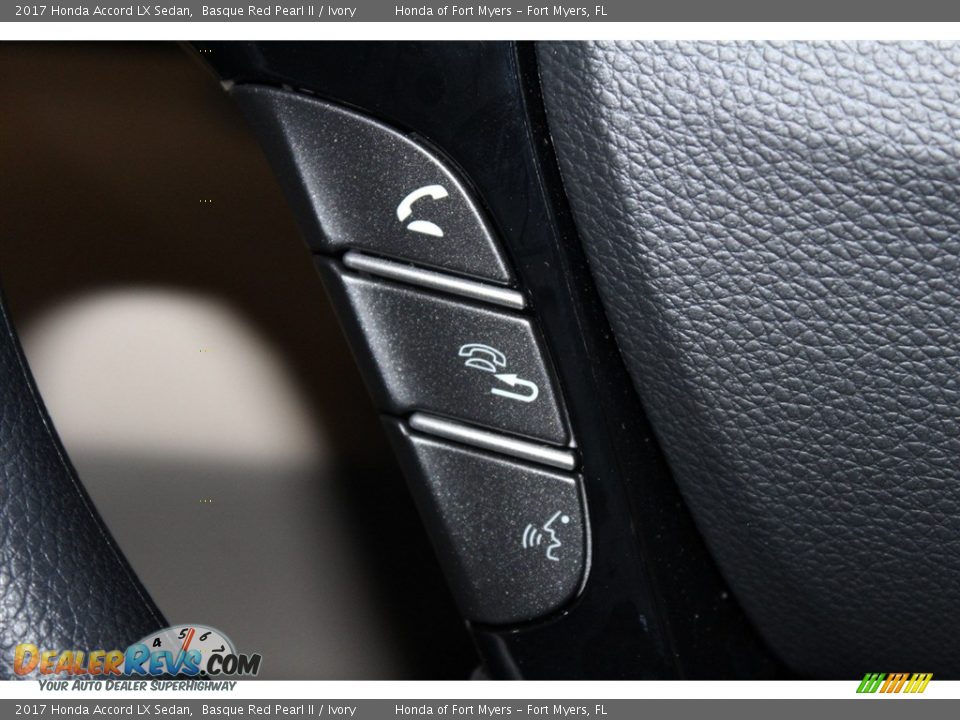 2017 Honda Accord LX Sedan Basque Red Pearl II / Ivory Photo #13