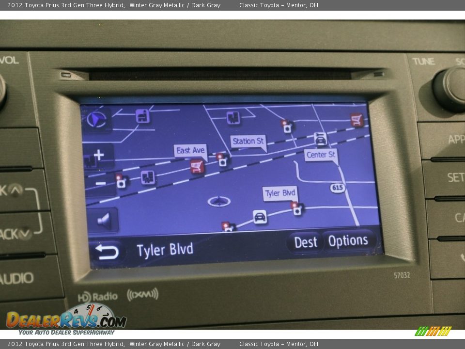 2012 Toyota Prius 3rd Gen Three Hybrid Winter Gray Metallic / Dark Gray Photo #10