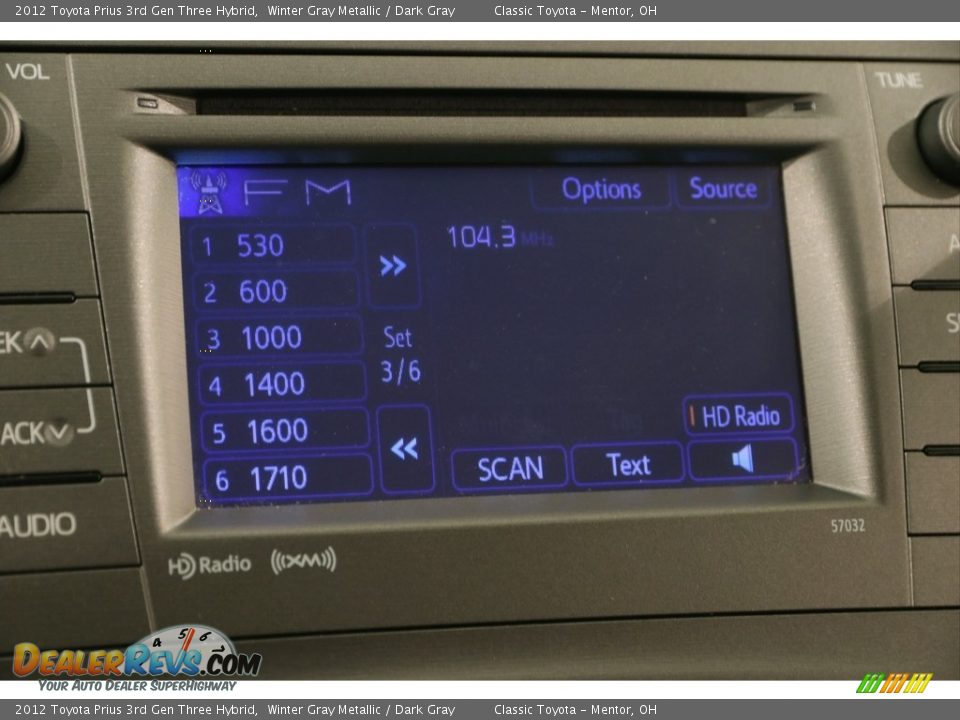 2012 Toyota Prius 3rd Gen Three Hybrid Winter Gray Metallic / Dark Gray Photo #11