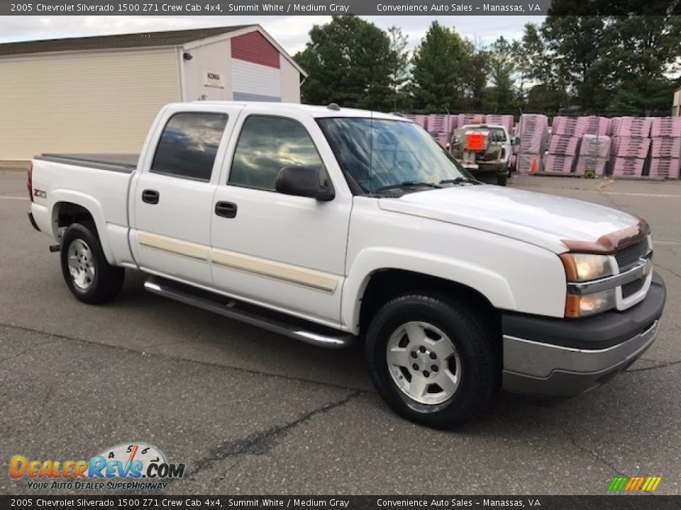 2005 Chevrolet Silverado 1500 Z71 Crew Cab 4x4 Summit White / Medium Gray Photo #3
