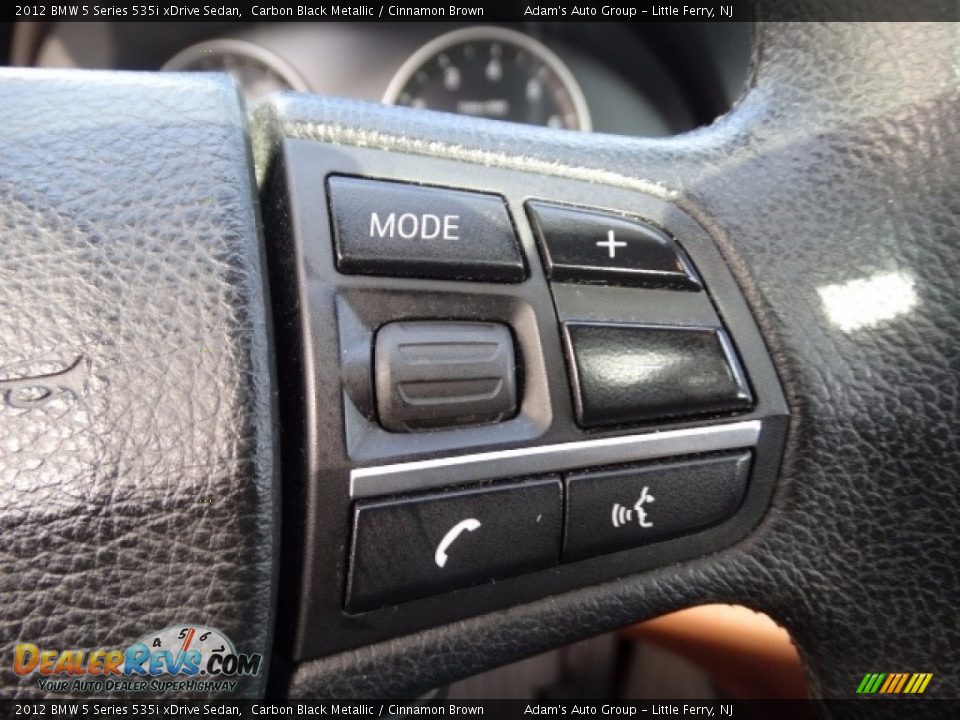 2012 BMW 5 Series 535i xDrive Sedan Carbon Black Metallic / Cinnamon Brown Photo #28
