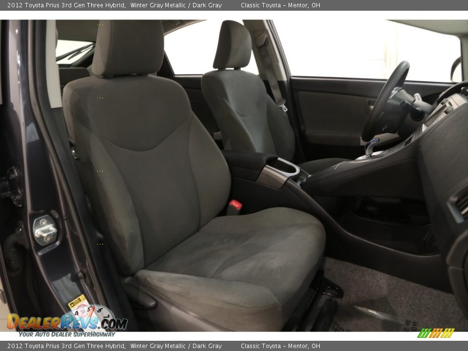 2012 Toyota Prius 3rd Gen Three Hybrid Winter Gray Metallic / Dark Gray Photo #15
