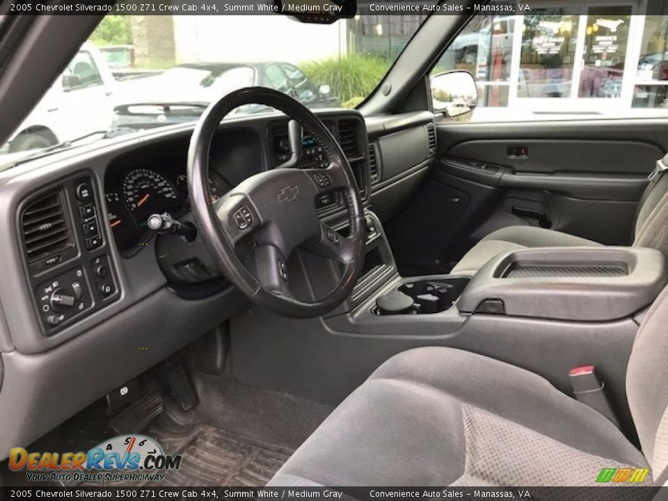 2005 Chevrolet Silverado 1500 Z71 Crew Cab 4x4 Summit White / Medium Gray Photo #7
