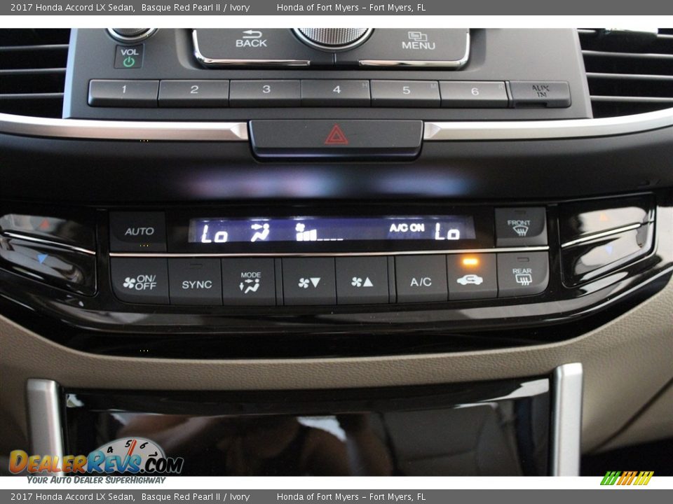 2017 Honda Accord LX Sedan Basque Red Pearl II / Ivory Photo #19