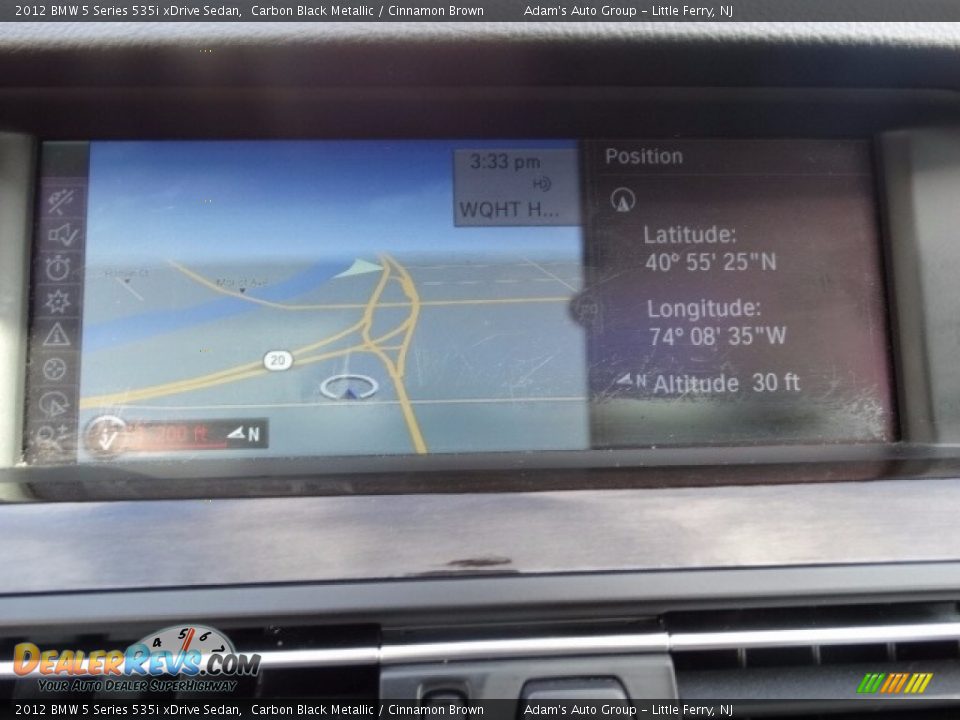 2012 BMW 5 Series 535i xDrive Sedan Carbon Black Metallic / Cinnamon Brown Photo #33