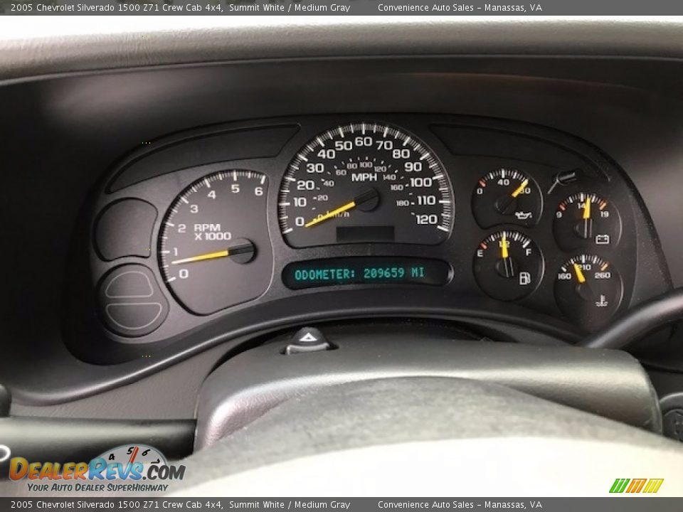 2005 Chevrolet Silverado 1500 Z71 Crew Cab 4x4 Summit White / Medium Gray Photo #10