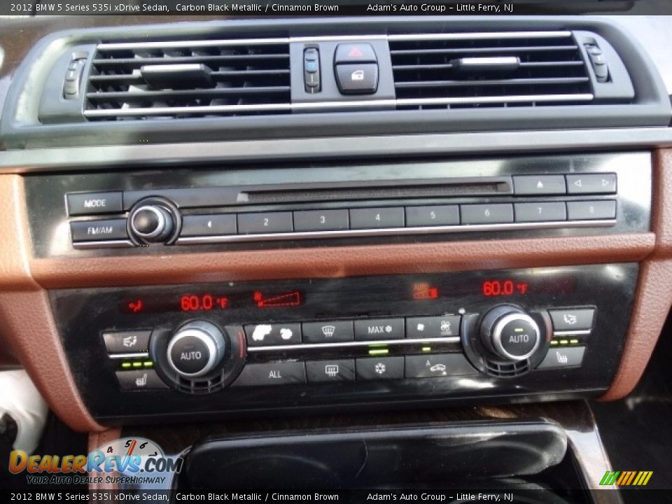 2012 BMW 5 Series 535i xDrive Sedan Carbon Black Metallic / Cinnamon Brown Photo #35