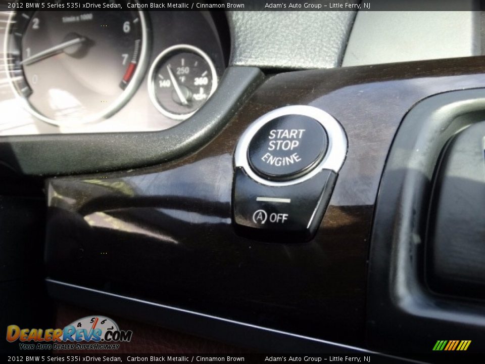 2012 BMW 5 Series 535i xDrive Sedan Carbon Black Metallic / Cinnamon Brown Photo #36