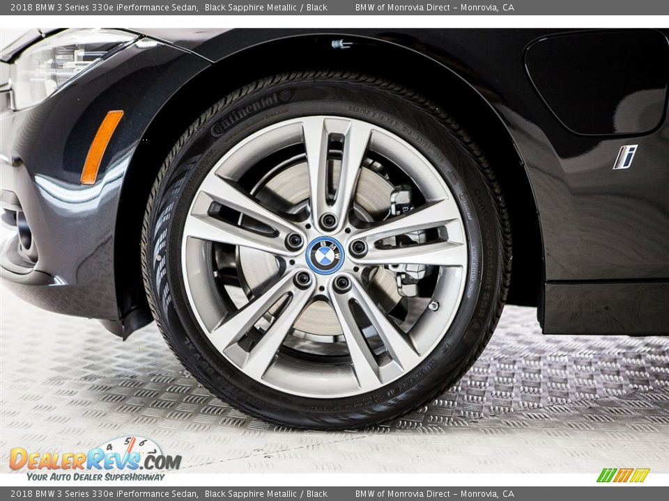 2018 BMW 3 Series 330e iPerformance Sedan Black Sapphire Metallic / Black Photo #9