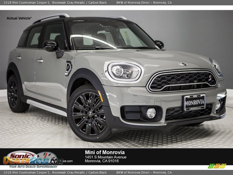 2018 Mini Countryman Cooper S Moonwalk Gray Metallic / Carbon Black Photo #1