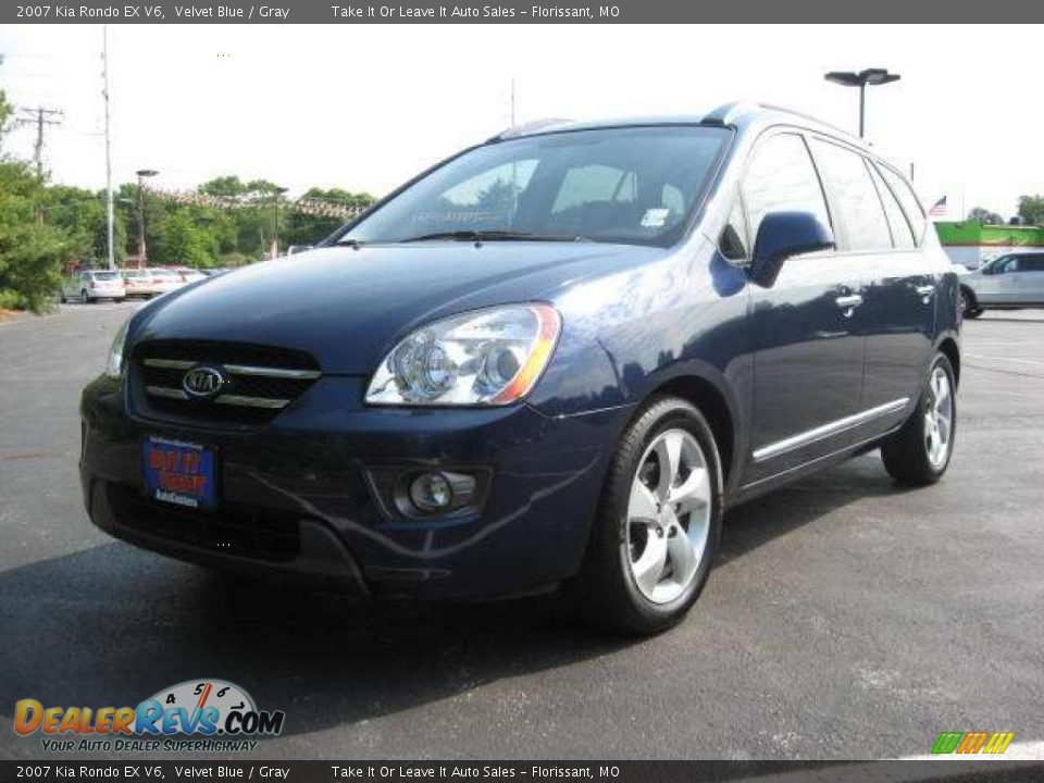 2007 Kia Rondo EX V6 Velvet Blue / Gray Photo #1