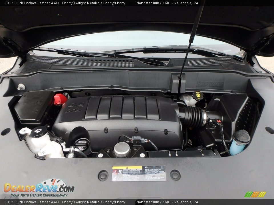 2017 Buick Enclave Leather AWD Ebony Twilight Metallic / Ebony/Ebony Photo #3