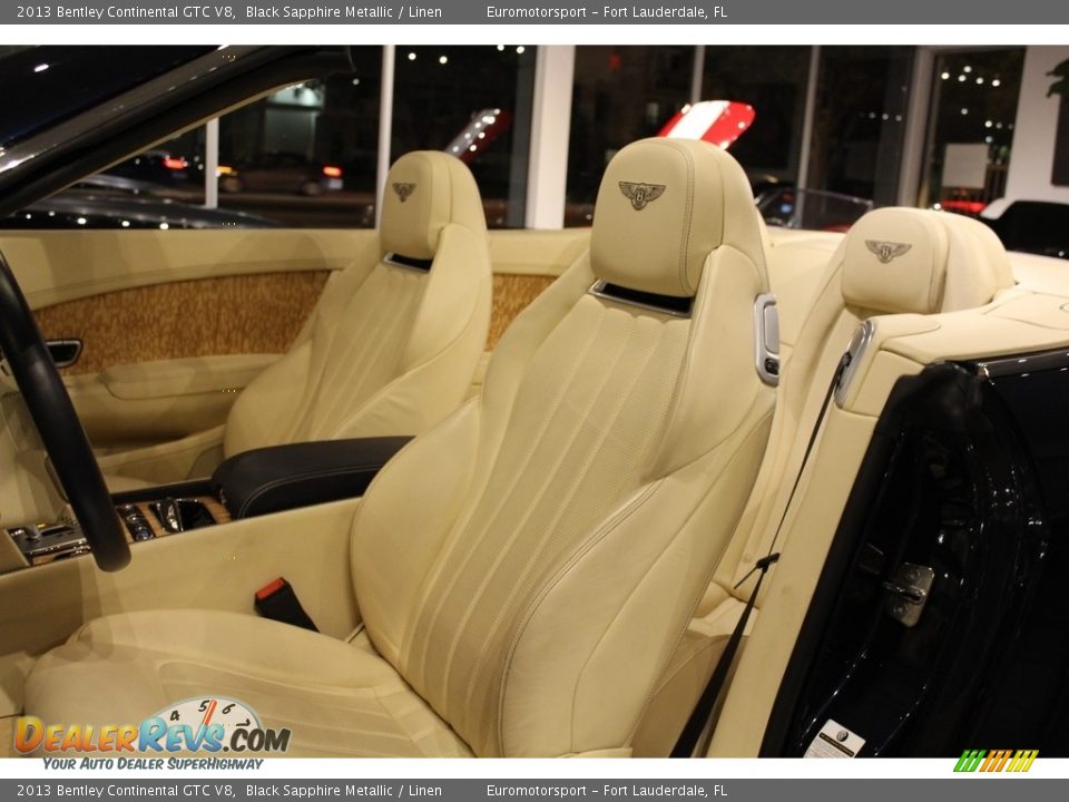 2013 Bentley Continental GTC V8 Black Sapphire Metallic / Linen Photo #2