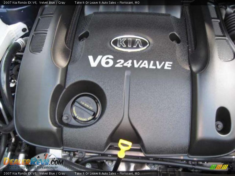 2007 Kia Rondo EX V6 Velvet Blue / Gray Photo #9