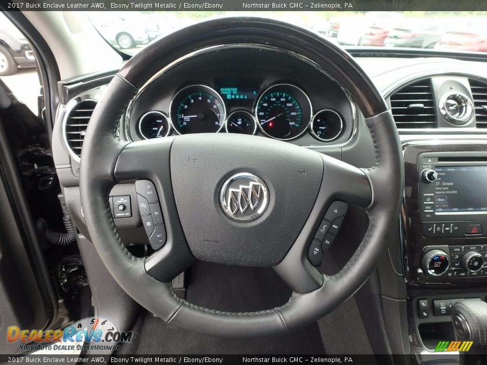 2017 Buick Enclave Leather AWD Ebony Twilight Metallic / Ebony/Ebony Photo #24