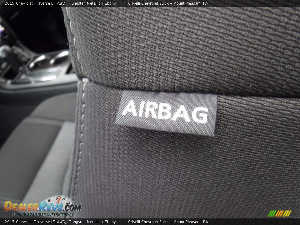 2015 Chevrolet Traverse LT AWD Tungsten Metallic / Ebony Photo #18