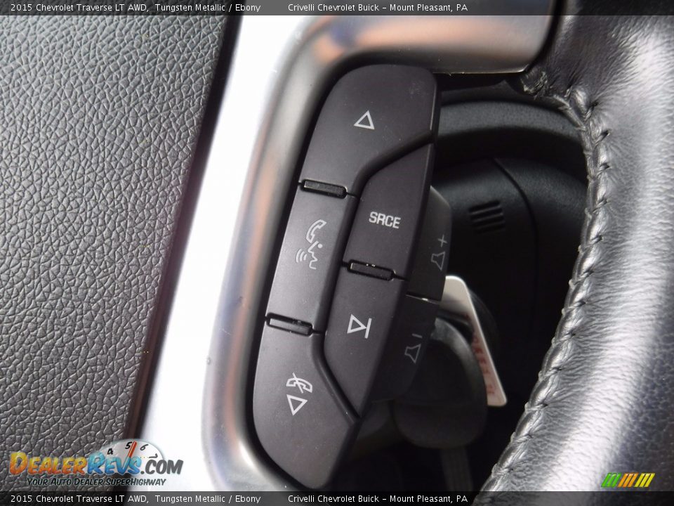 2015 Chevrolet Traverse LT AWD Tungsten Metallic / Ebony Photo #28