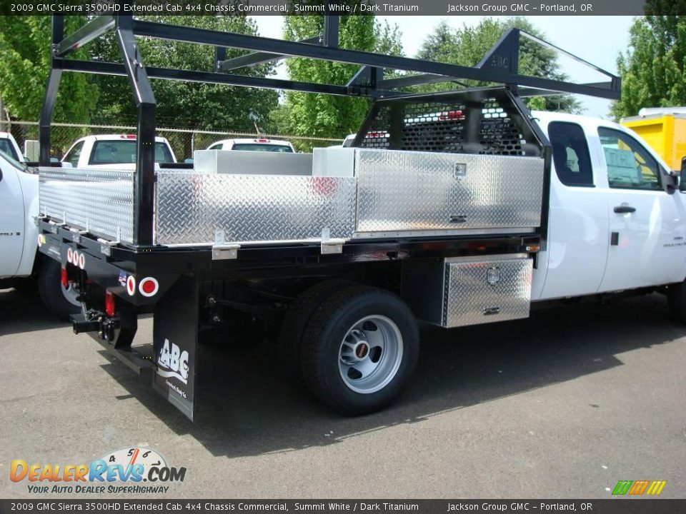 2009 GMC Sierra 3500HD Extended Cab 4x4 Chassis Commercial Summit White / Dark Titanium Photo #3
