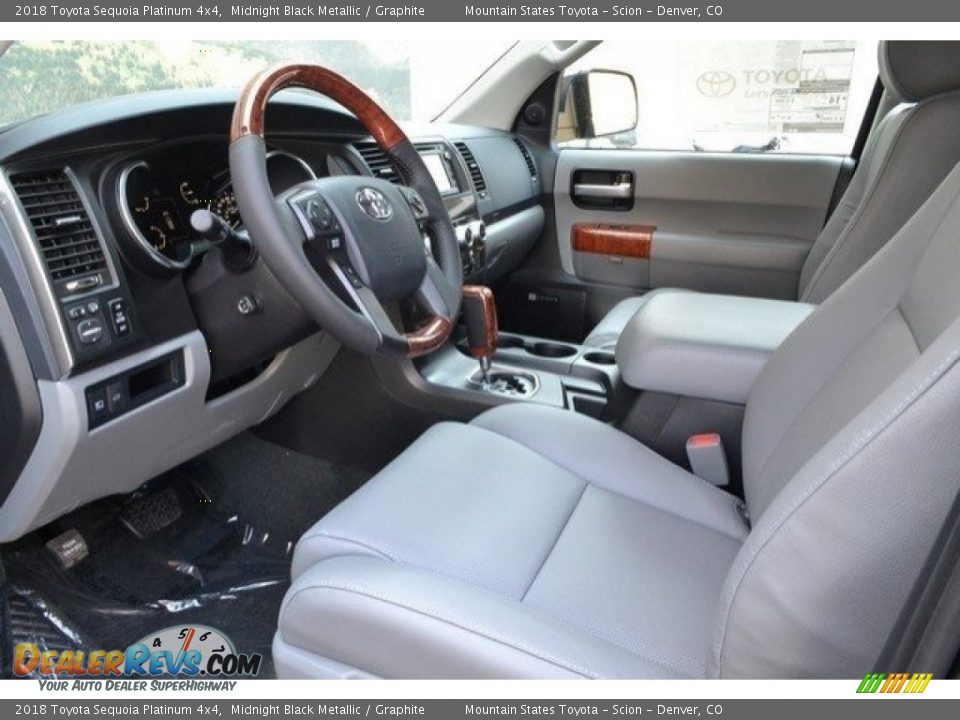 Graphite Interior - 2018 Toyota Sequoia Platinum 4x4 Photo #5