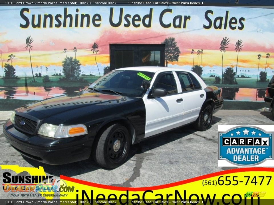 2010 Ford Crown Victoria Police Interceptor Black / Charcoal Black Photo #1