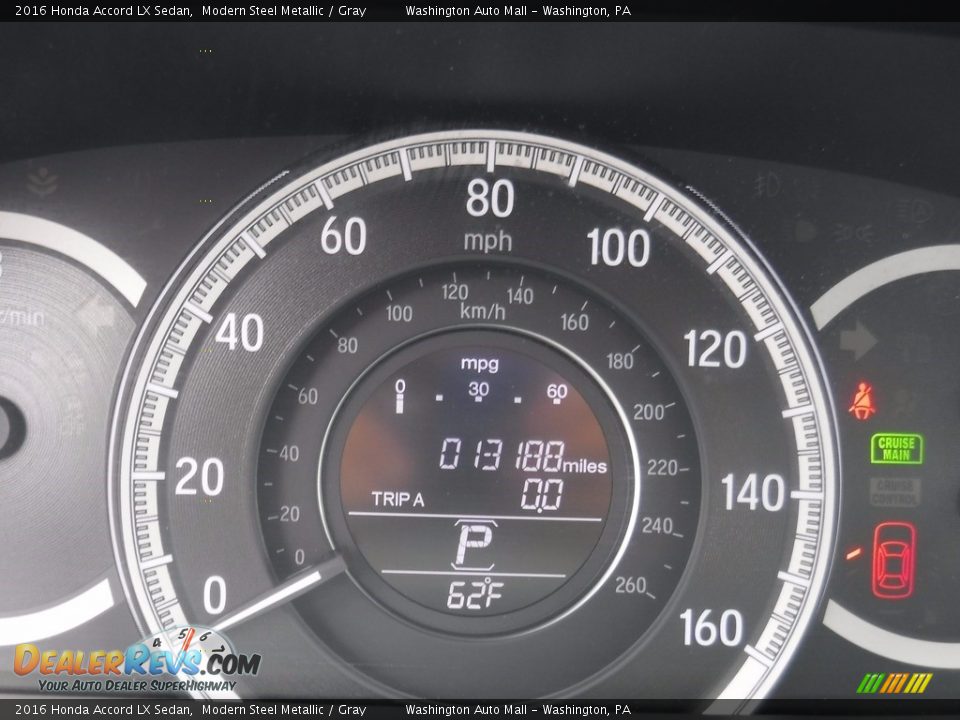 2016 Honda Accord LX Sedan Modern Steel Metallic / Gray Photo #25