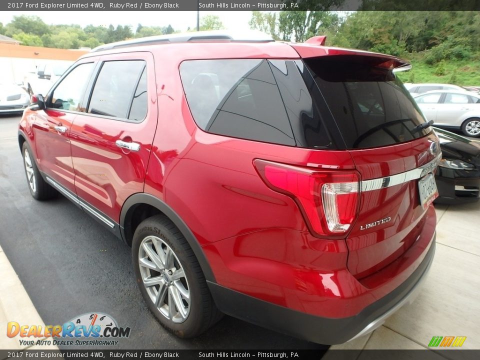 2017 Ford Explorer Limited 4WD Ruby Red / Ebony Black Photo #2