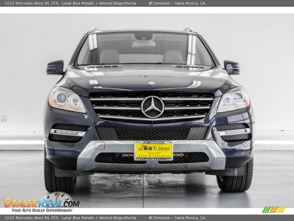 2015 Mercedes-Benz ML 350 Lunar Blue Metallic / Almond Beige/Mocha Photo #2