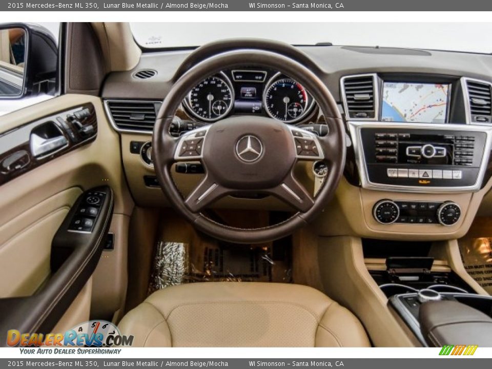 2015 Mercedes-Benz ML 350 Lunar Blue Metallic / Almond Beige/Mocha Photo #4