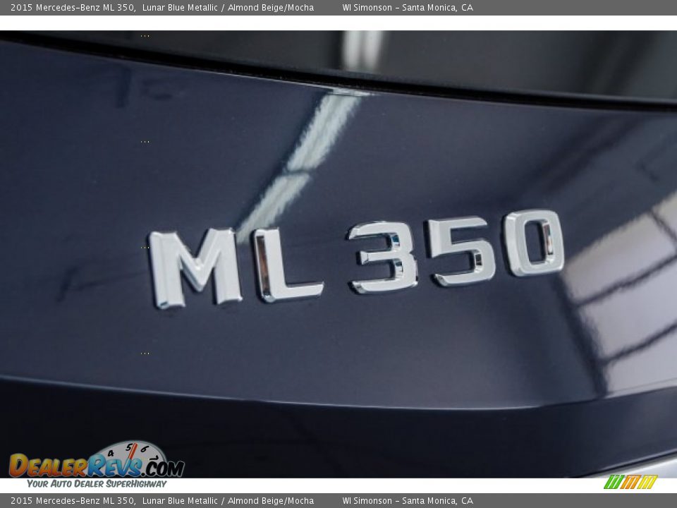2015 Mercedes-Benz ML 350 Lunar Blue Metallic / Almond Beige/Mocha Photo #7