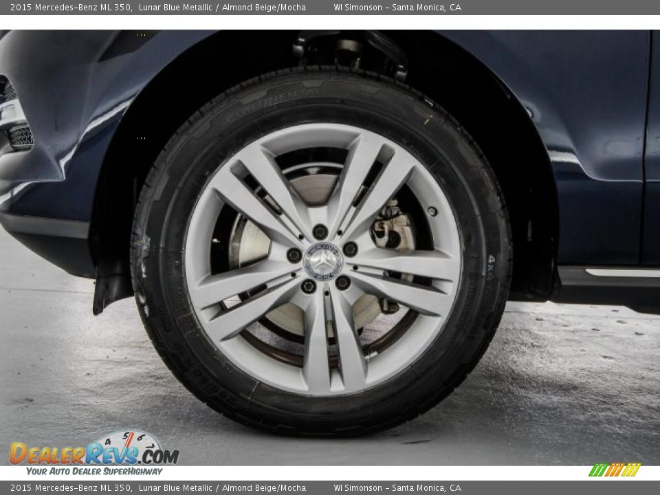 2015 Mercedes-Benz ML 350 Lunar Blue Metallic / Almond Beige/Mocha Photo #8