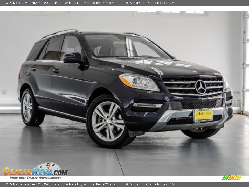 2015 Mercedes-Benz ML 350 Lunar Blue Metallic / Almond Beige/Mocha Photo #12