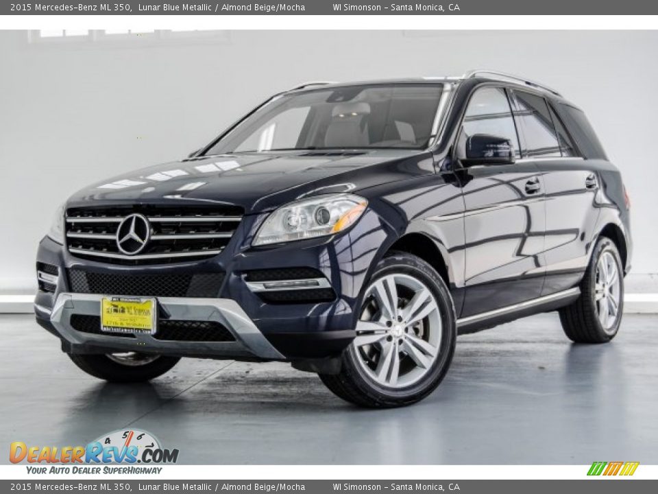 2015 Mercedes-Benz ML 350 Lunar Blue Metallic / Almond Beige/Mocha Photo #14