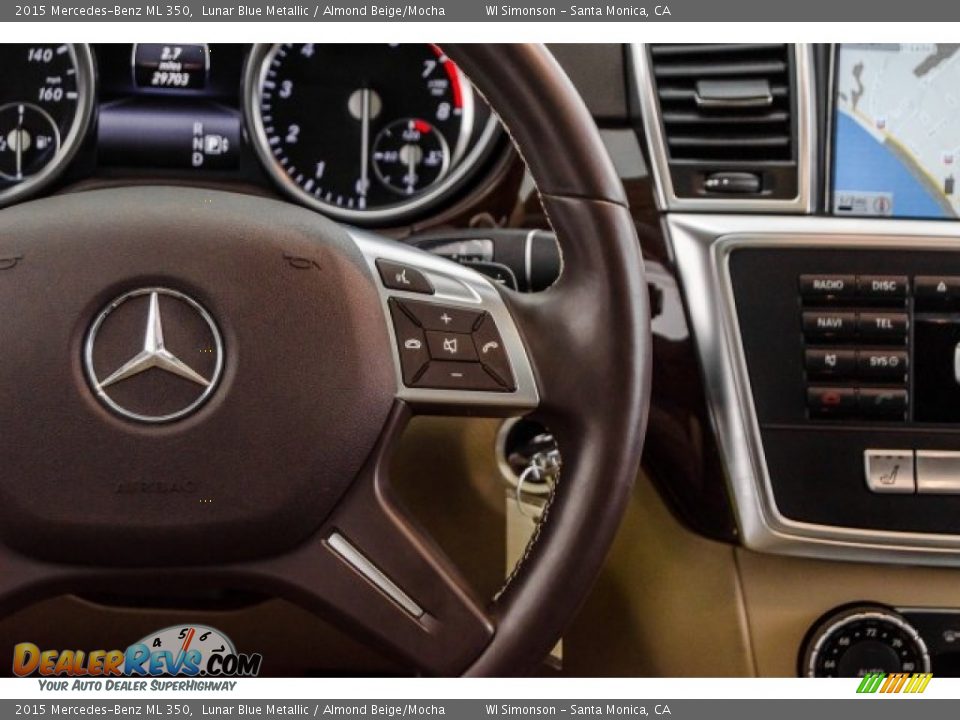 2015 Mercedes-Benz ML 350 Lunar Blue Metallic / Almond Beige/Mocha Photo #17