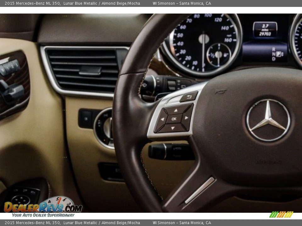 2015 Mercedes-Benz ML 350 Lunar Blue Metallic / Almond Beige/Mocha Photo #18