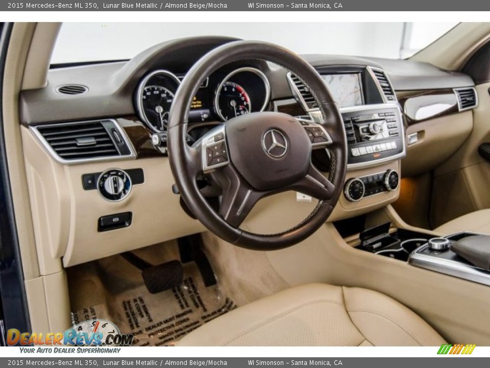 2015 Mercedes-Benz ML 350 Lunar Blue Metallic / Almond Beige/Mocha Photo #21