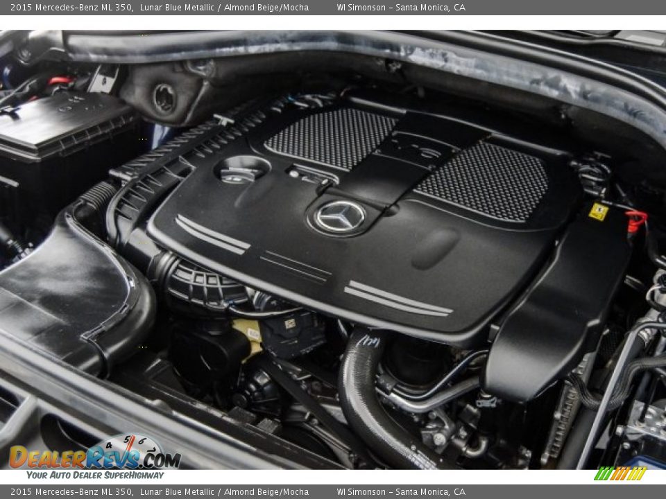 2015 Mercedes-Benz ML 350 Lunar Blue Metallic / Almond Beige/Mocha Photo #28