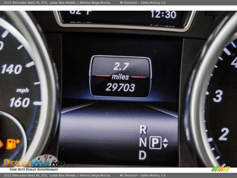 2015 Mercedes-Benz ML 350 Lunar Blue Metallic / Almond Beige/Mocha Photo #31
