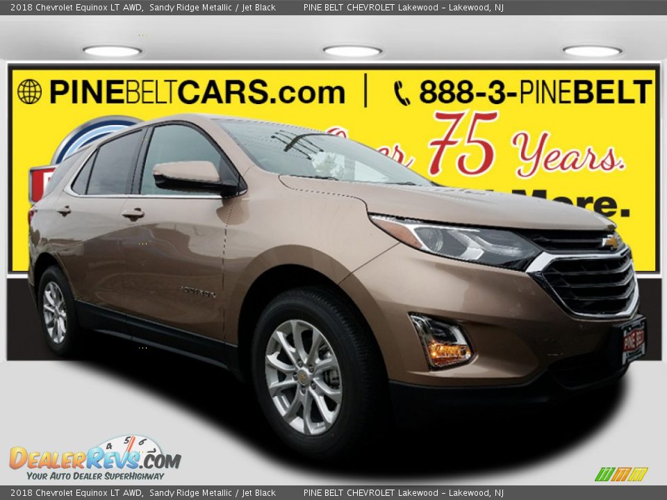 2018 Chevrolet Equinox LT AWD Sandy Ridge Metallic / Jet Black Photo #1