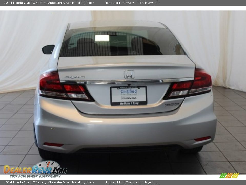 2014 Honda Civic LX Sedan Alabaster Silver Metallic / Black Photo #7