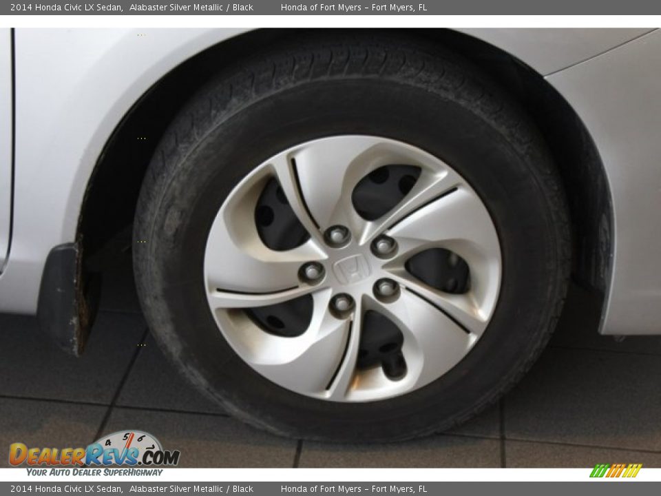 2014 Honda Civic LX Sedan Alabaster Silver Metallic / Black Photo #8