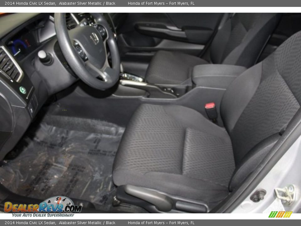 2014 Honda Civic LX Sedan Alabaster Silver Metallic / Black Photo #11