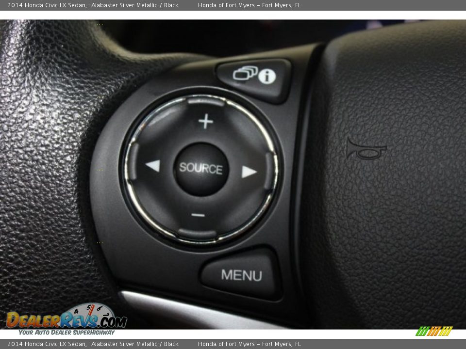 2014 Honda Civic LX Sedan Alabaster Silver Metallic / Black Photo #13