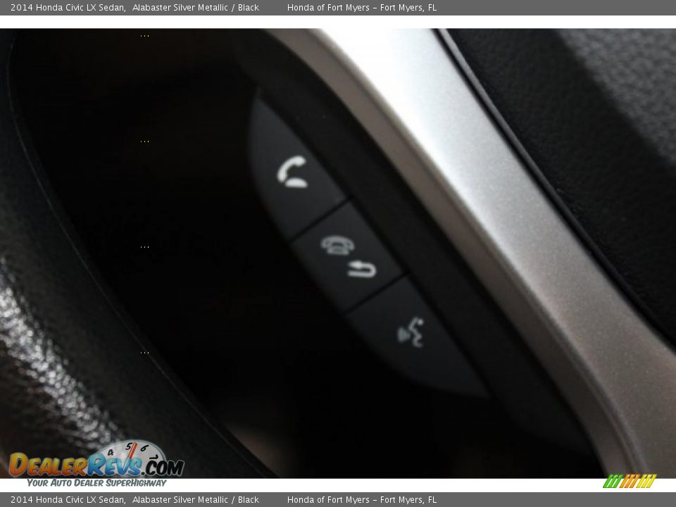 2014 Honda Civic LX Sedan Alabaster Silver Metallic / Black Photo #15