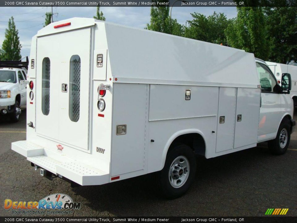 2008 GMC Savana Cutaway 3500 Commercial Utility Truck Summit White / Medium Pewter Photo #3