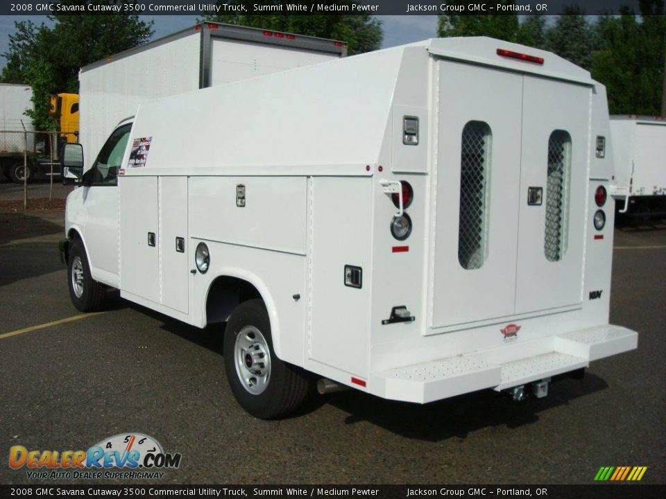 2008 GMC Savana Cutaway 3500 Commercial Utility Truck Summit White / Medium Pewter Photo #4