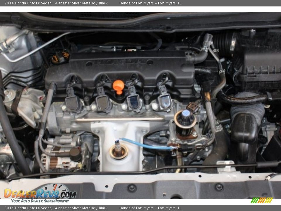 2014 Honda Civic LX Sedan Alabaster Silver Metallic / Black Photo #27