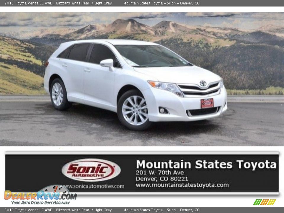 2013 Toyota Venza LE AWD Blizzard White Pearl / Light Gray Photo #1